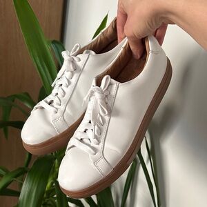 Thursday Boot Company Classic White Sneakers with Tan Sole